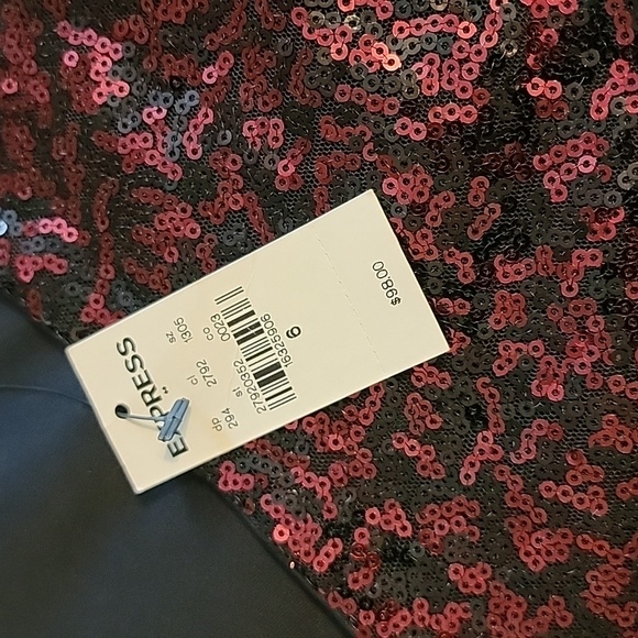 Express Red Sequin Mini Party Dress Size 6. NEW. Never Worn! - Picture 5 of 5